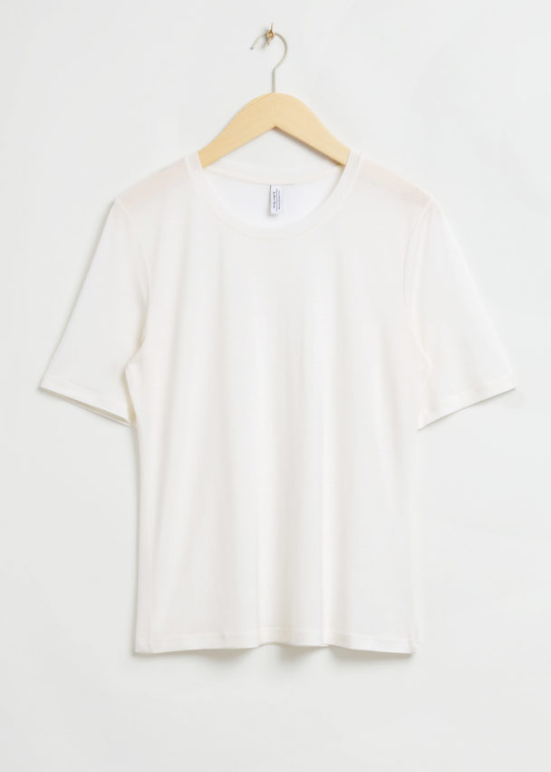 & Other Stories Loose-fit Crew-neck T-shirt Cream