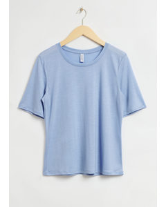 Loose-fit Crew-neck T-shirt Light Blue