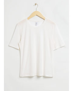 Loose-fit Crew-neck T-shirt Cream