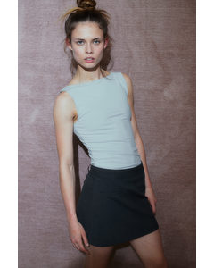 Tailored Mini Skirt Dark Grey Marl