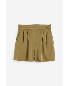 Pull On-shorts I Sateng Kakigrønn