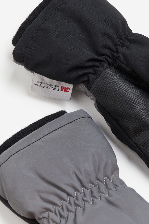 H&M Reflecterende Winterhandschoenen Zwart/zilverkleurig
