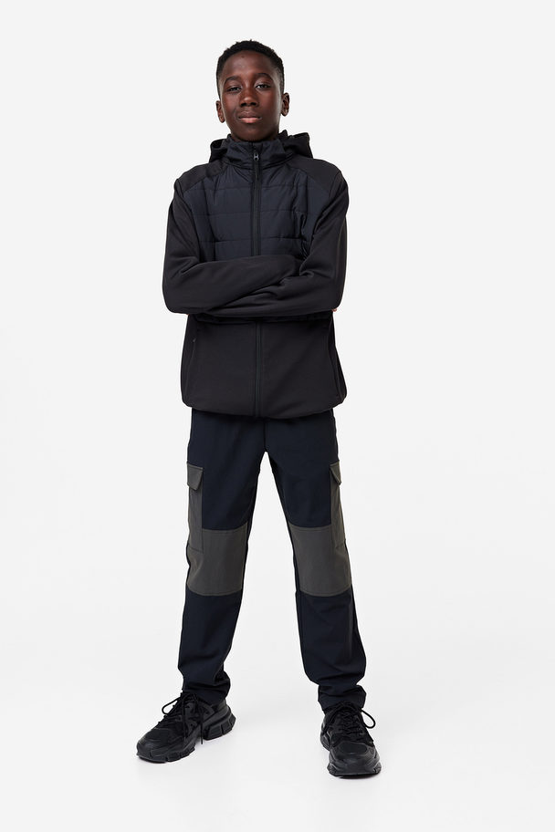 H&M Water-repellent Outdoor Trousers Black/block-coloured