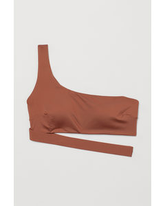One Shoulder-bikinitop Rustbrun