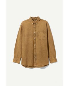 Malcon Overdyed Overshirt Brown