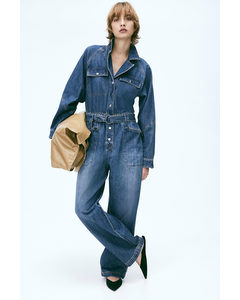 Boilersuit aus Denim Denimblau