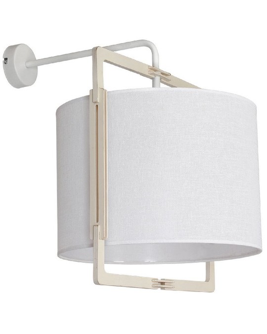 Homemania Homemania Vega Wall Lamp - Applique - Made Of Metal, Wood, Fabric, 41,5 X 49 X 47 Cm, 1 X E27, 60w