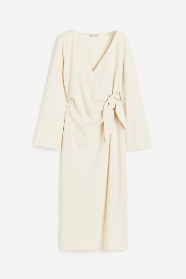 H&M Jersey Wrap Dress Light Beige