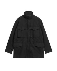 Cotton Utility Jacket Black