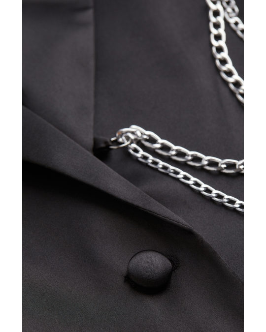 H&M Cropped Blazer Black