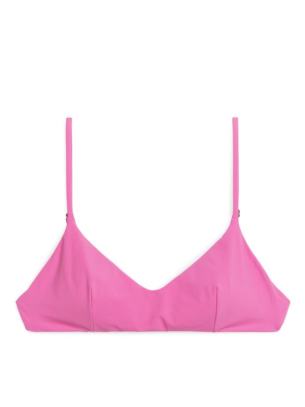 ARKET Tie-back Bikini Top Pink