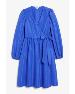 Koboltblå Babydoll-kjole I Satin Koboltblå