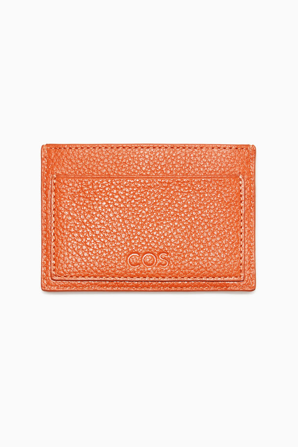 COS Leather Cardholder Orange