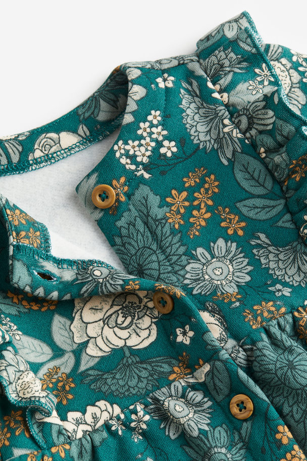 H&M Sweatshirt All-in-one Suit Turquoise/floral