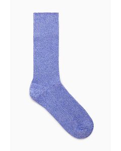 Ribbed Socks Light Blue