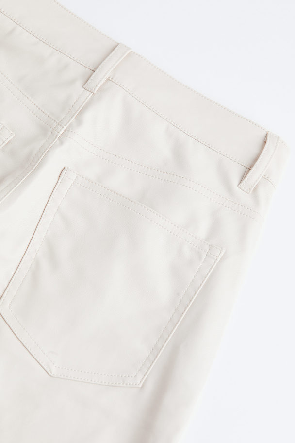 H&M Straight Trousers Natural White
