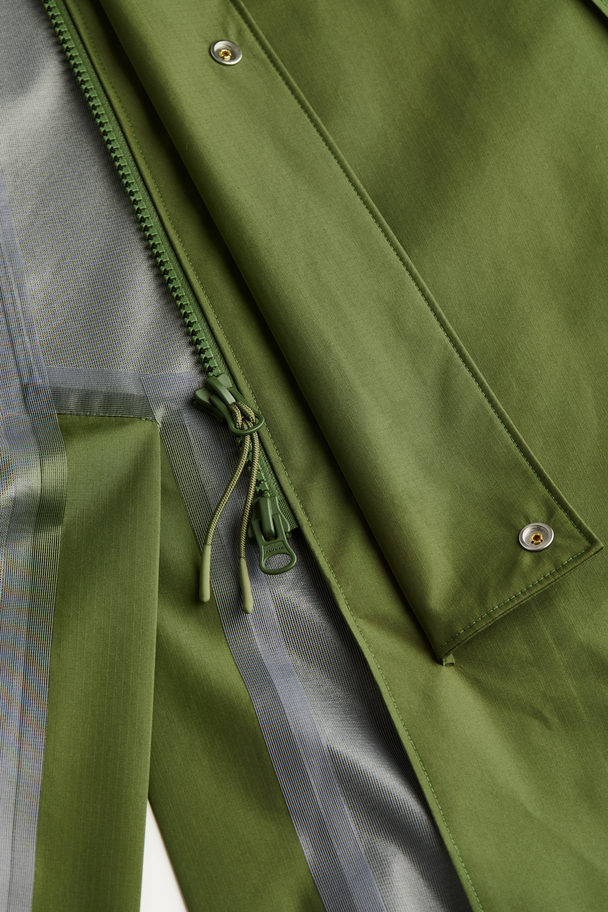 H&M Vandafvisende Carcoat Relaxed Fit Kakigrøn