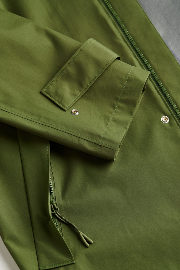 H&M Vandafvisende Carcoat Relaxed Fit Kakigrøn