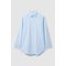 Relaxed-fit Longline Poplin Shirt Light Blue