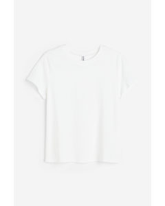 H&amp;M+ Figurnahes T-Shirt Weiß