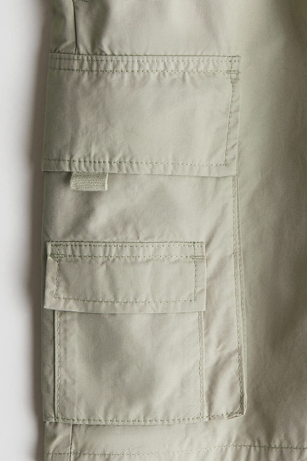 H&M Cargoshorts Helles Khakigrün