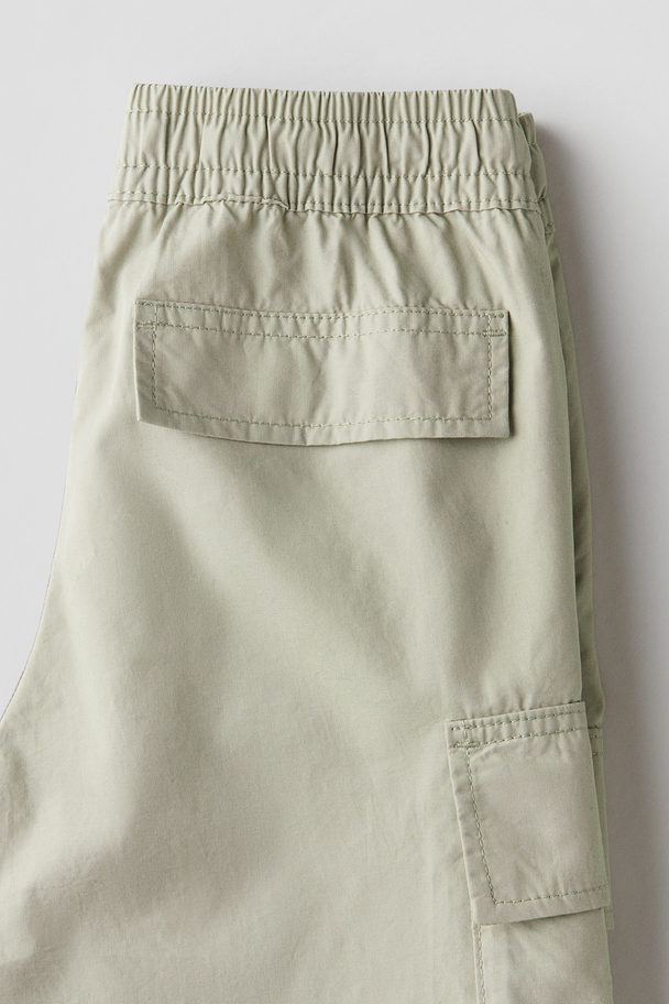 H&M Cargoshorts Helles Khakigrün