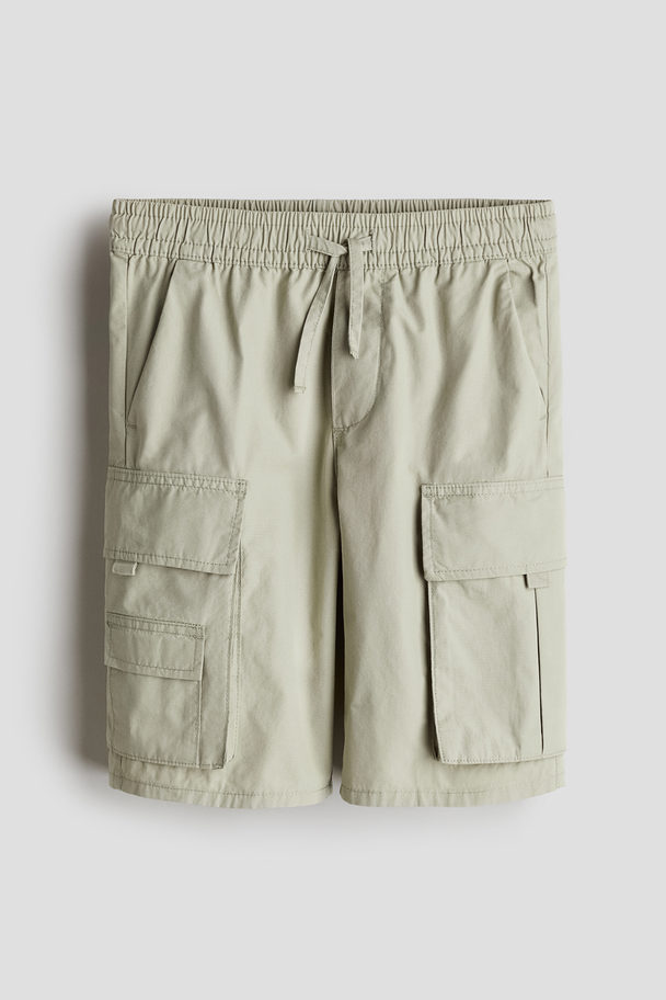 H&M Cargo Shorts Light Khaki Green