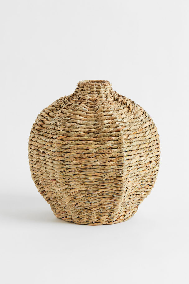 H&M HOME Handgefertigte Vase aus Seegras Beige