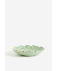 Shallow Porcelain Dish Light Green