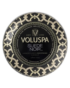 Voluspa Decorative Tin Candle Suede Noir 113g