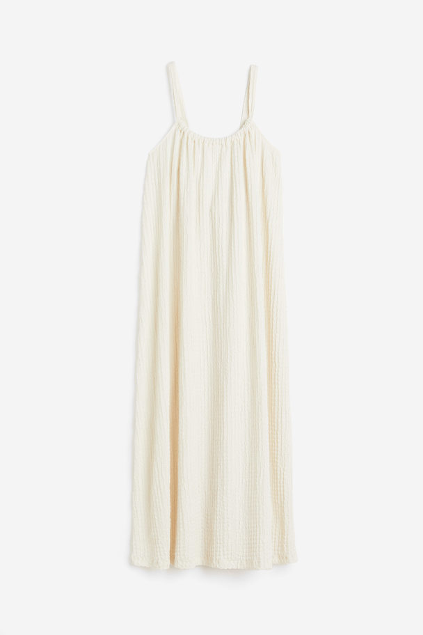 H&M Textured Jersey Dress Cream