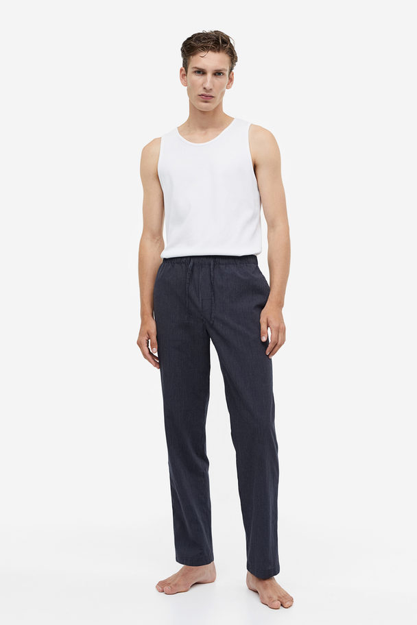 H&M 2-pack Pyjamasbyxa Regular Fit Khakigrön/mörkblå