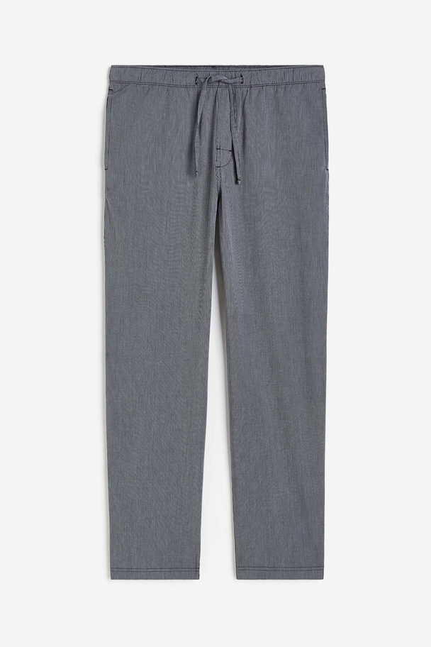 H&M 2-pack Regular Fit Pyjama Bottoms Grey/checked