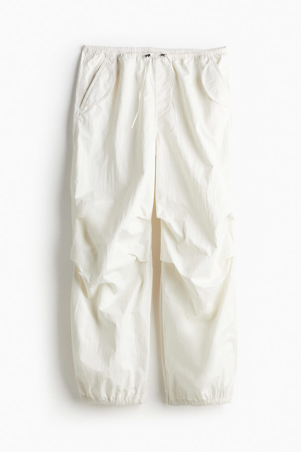 H&M Parachute Trousers Cream