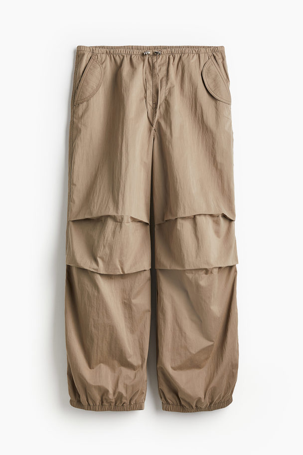 H&M Parachute Trousers Beige