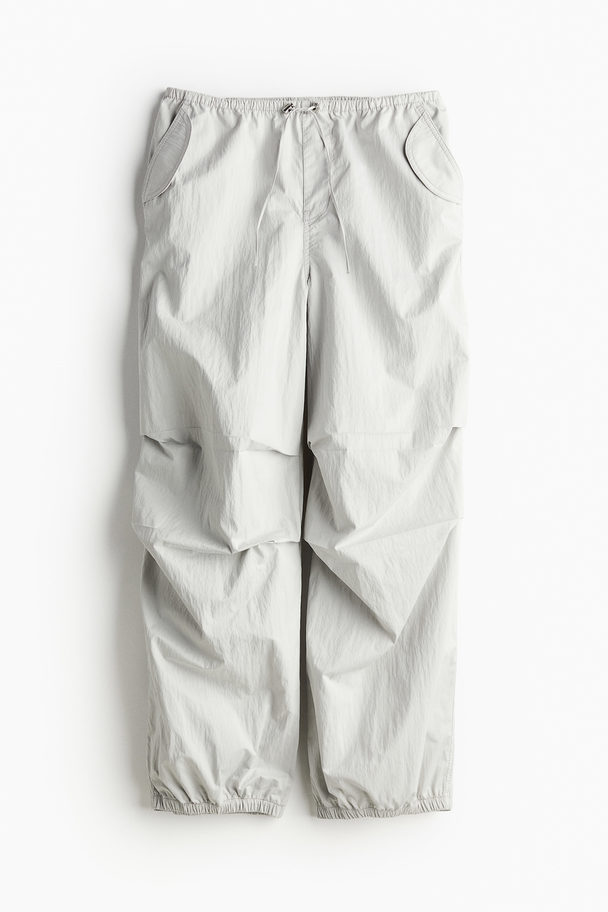 H&M Parachutebroek Lichtgrijs