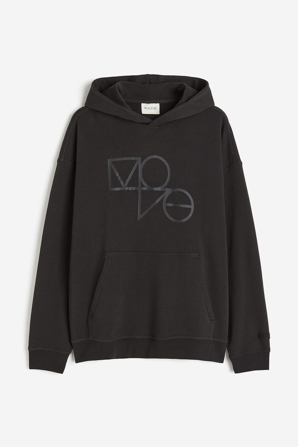 H&M Drymove™ Loose Fit Hoodie Black