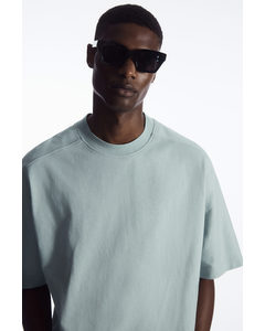 Relaxed-fit Panelled T-shirt Turquoise
