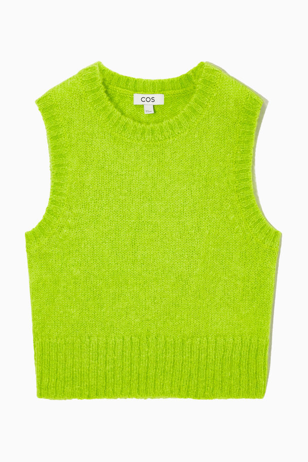 COS Mohair Vest Bright Green