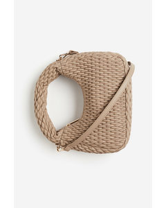 Quilted Crossbody Bag Beige