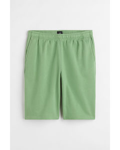 Relaxed Fit Cotton Sweatshorts Green