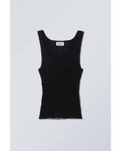Claire Knitted Tank Top Svart
