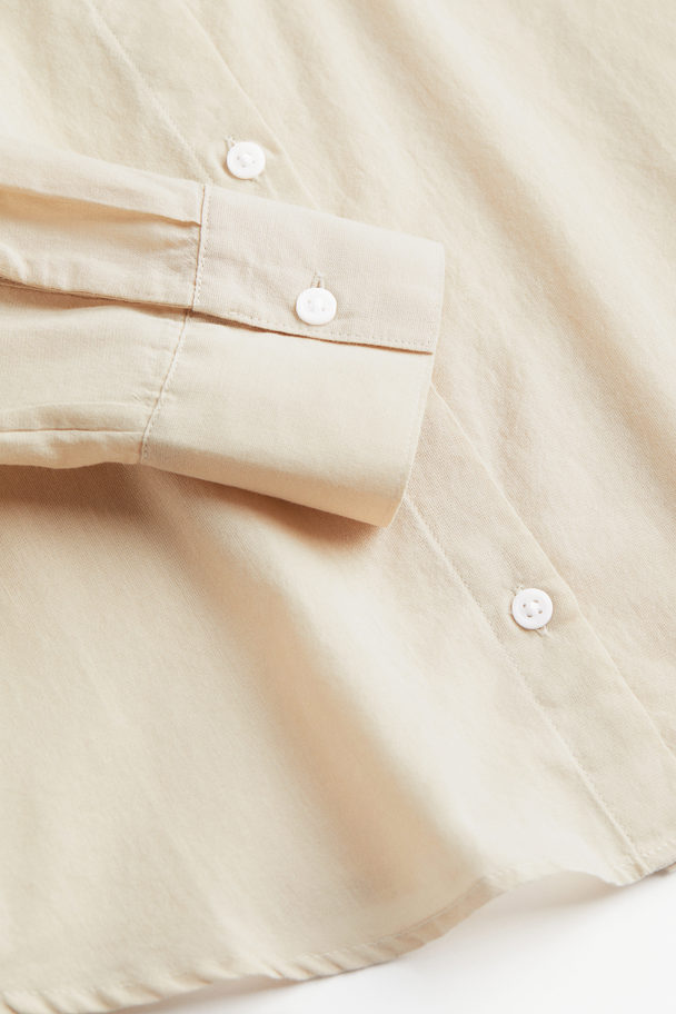 H&M Cotton Shirt Light Beige