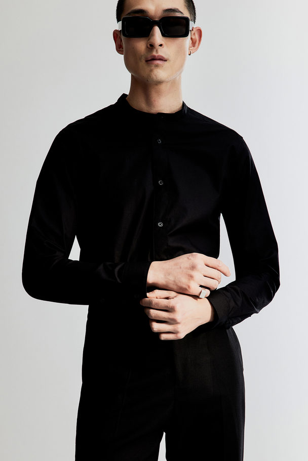 H&M Overhemd – Muscle Fit Zwart