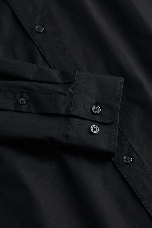 H&M Overhemd – Muscle Fit Zwart