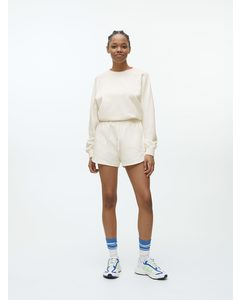 Shorts aus French Terry Off-White