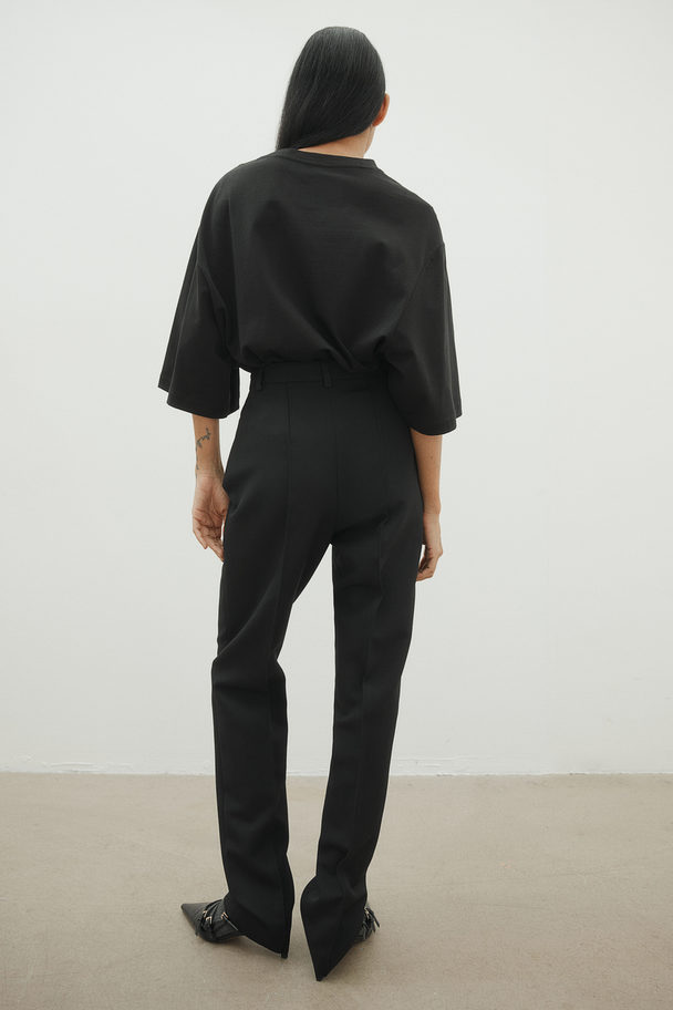 H&M Elegante Hose aus Wollmischung Schwarz