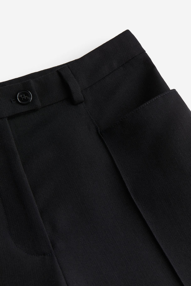 H&M Elegante Hose aus Wollmischung Schwarz