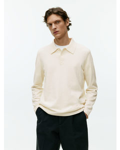 Knitted Polo Shirt Off White