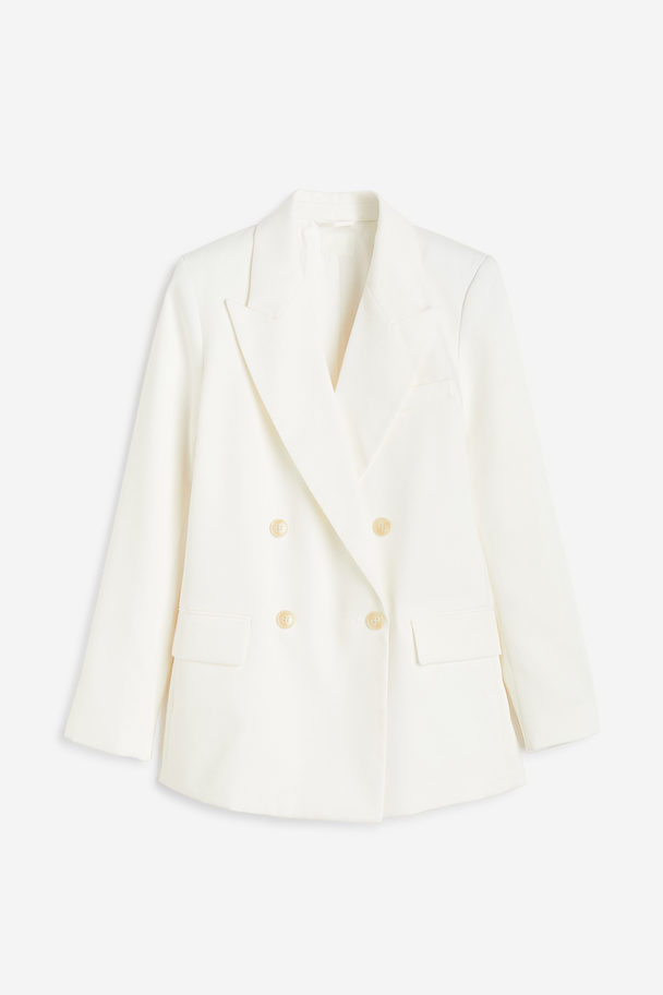 H&M Double-breasted Blazer White